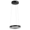 GLOBOSTAR® DIAMOND 61126 Μοντέρνο Κρεμαστό Φωτιστικό Οροφής LED 20W 2356lm 360° AC 220-240V IP20 Ρυθμιζόμενο Λευκό CCT με Χειριστήριο από 2700K έως 6000K Dimmable - Lumileds SMD Chip - Μαύρο Ματ - Μ25 x Π25 x Υ3cm - 3 Χρόνια Εγγύηση