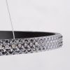 GLOBOSTAR® DIAMOND 61126 Μοντέρνο Κρεμαστό Φωτιστικό Οροφής LED 20W 2356lm 360° AC 220-240V IP20 Ρυθμιζόμενο Λευκό CCT με Χειριστήριο από 2700K έως 6000K Dimmable - Lumileds SMD Chip - Μαύρο Ματ - Μ25 x Π25 x Υ3cm - 3 Χρόνια Εγγύηση