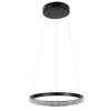 GLOBOSTAR® DIAMOND 61128 Μοντέρνο Κρεμαστό Φωτιστικό Οροφής LED 30W 3513lm 360° AC 220-240V IP20 Ρυθμιζόμενο Λευκό CCT με Χειριστήριο από 2700K έως 6000K Dimmable - Lumileds SMD Chip - Μαύρο Ματ - Μ40 x Π40 x Υ3cm - 3 Χρόνια Εγγύηση