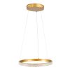 GLOBOSTAR® DIAMOND 61129 Μοντέρνο Κρεμαστό Φωτιστικό Οροφής LED 30W 3513lm 360° AC 220-240V IP20 Ρυθμιζόμενο Λευκό CCT με Χειριστήριο από 2700K έως 6000K Dimmable - Lumileds SMD Chip - Χρυσό Βούρτσας - Μ40 x Π40 x Υ3cm - 3 Χρόνια Εγγύηση