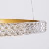 GLOBOSTAR® DIAMOND TRIO 61145 Μοντέρνο Κρεμαστό Φωτιστικό Οροφής LED 120W 14723lm 360° AC 220-240V IP20 Ρυθμιζόμενο Λευκό CCT με Χειριστήριο από 2700K έως 6000K Dimmable - Lumileds SMD Chip - Χρυσό Βούρτσας - Μ150 x Π150 x Υ60cm - 3 Χρόνια Εγγύηση