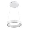 GLOBOSTAR® NEMESIS 61153 Μοντέρνο Κρεμαστό Φωτιστικό Οροφής LED 20W 2356lm 360° AC 220-240V IP20 Ρυθμιζόμενο Λευκό CCT με Χειριστήριο από 2700K έως 6000K Dimmable - Lumileds SMD Chip - Λευκό Ματ - Μ25 x Π25 x Υ4cm - 3 Χρόνια Εγγύηση