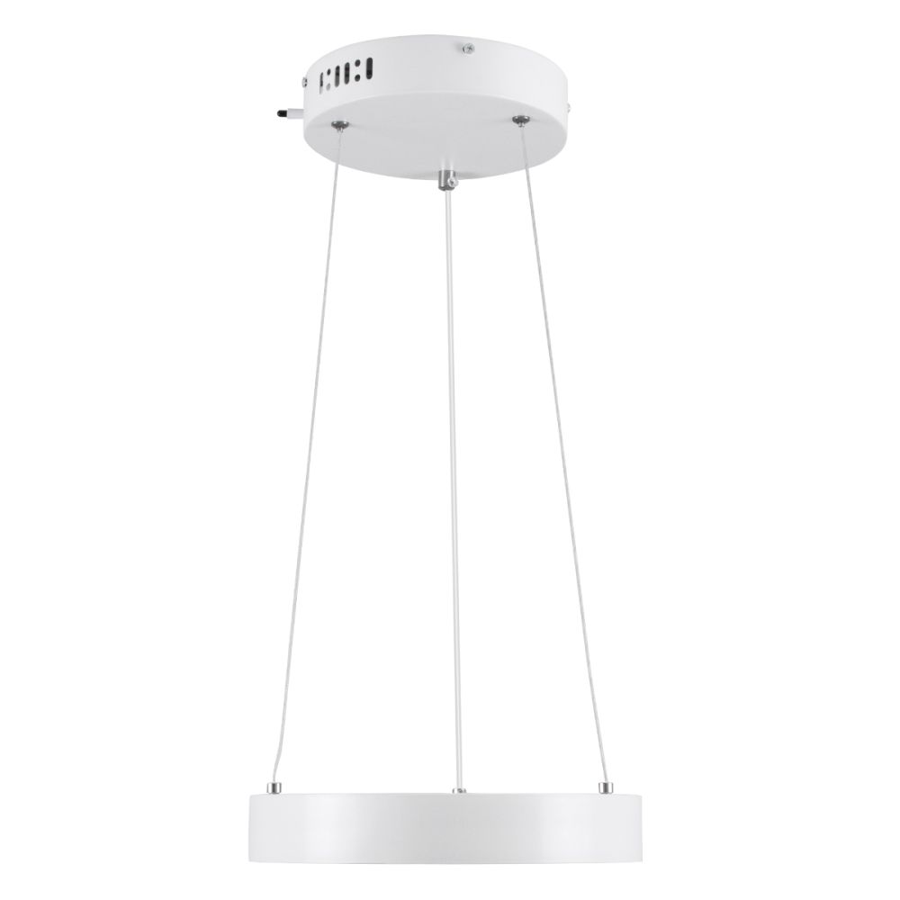 GLOBOSTAR® NEMESIS 61153 Μοντέρνο Κρεμαστό Φωτιστικό Οροφής LED 20W 2356lm 360° AC 220-240V IP20 Ρυθμιζόμενο Λευκό CCT με Χειριστήριο από 2700K έως 6000K Dimmable - Lumileds SMD Chip - Λευκό Ματ - Μ25 x Π25 x Υ4cm - 3 Χρόνια Εγγύηση
