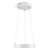 GLOBOSTAR® NEMESIS 61153 Μοντέρνο Κρεμαστό Φωτιστικό Οροφής LED 20W 2356lm 360° AC 220-240V IP20 Ρυθμιζόμενο Λευκό CCT με Χειριστήριο από 2700K έως 6000K Dimmable - Lumileds SMD Chip - Λευκό Ματ - Μ25 x Π25 x Υ4cm - 3 Χρόνια Εγγύηση