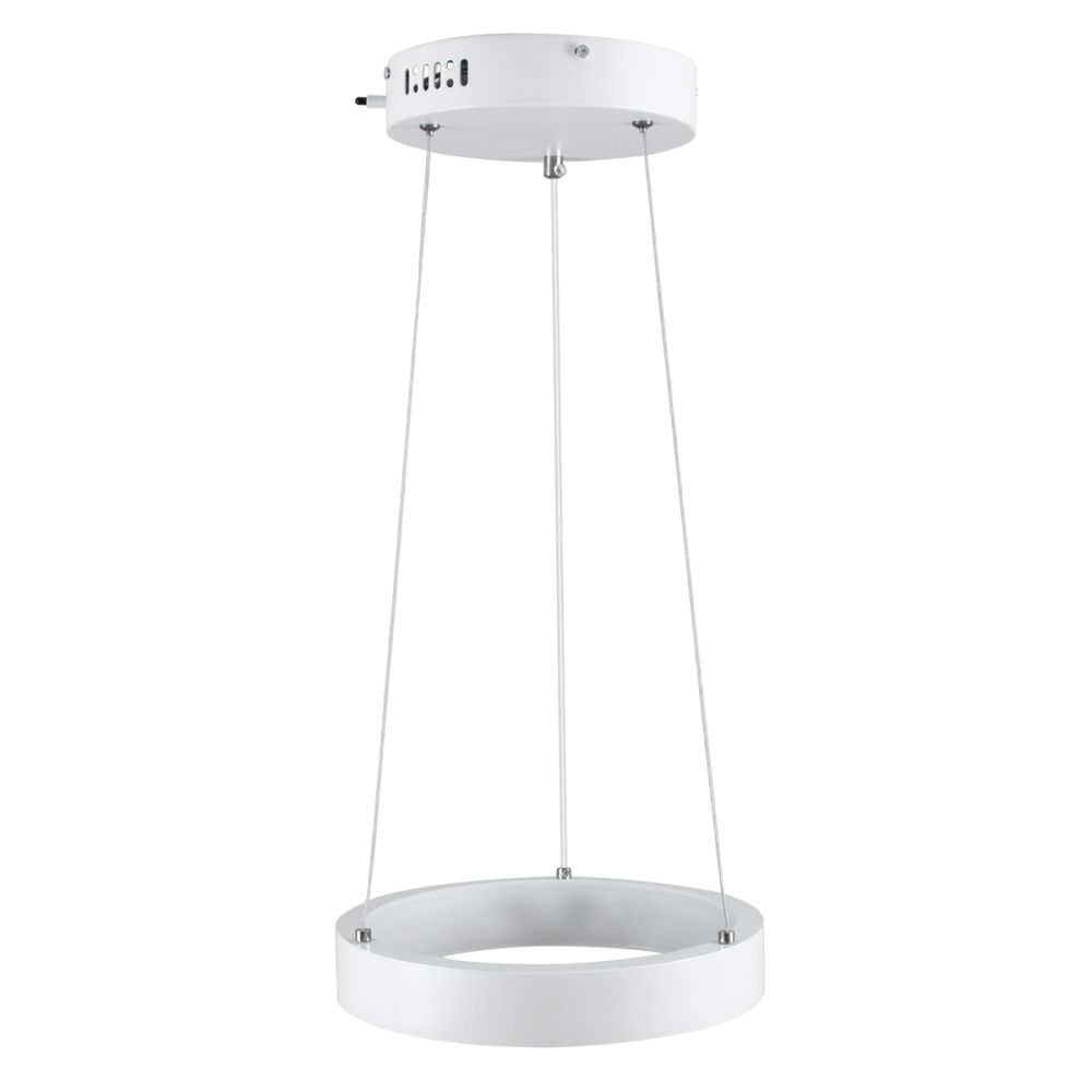 GLOBOSTAR® NEMESIS 61153 Μοντέρνο Κρεμαστό Φωτιστικό Οροφής LED 20W 2356lm 360° AC 220-240V IP20 Ρυθμιζόμενο Λευκό CCT με Χειριστήριο από 2700K έως 6000K Dimmable - Lumileds SMD Chip - Λευκό Ματ - Μ25 x Π25 x Υ4cm - 3 Χρόνια Εγγύηση