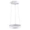 GLOBOSTAR® NEMESIS 61153 Μοντέρνο Κρεμαστό Φωτιστικό Οροφής LED 20W 2356lm 360° AC 220-240V IP20 Ρυθμιζόμενο Λευκό CCT με Χειριστήριο από 2700K έως 6000K Dimmable - Lumileds SMD Chip - Λευκό Ματ - Μ25 x Π25 x Υ4cm - 3 Χρόνια Εγγύηση