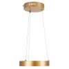 GLOBOSTAR® NEMESIS 61154 Μοντέρνο Κρεμαστό Φωτιστικό Οροφής LED 20W 2356lm 360° AC 220-240V IP20 Ρυθμιζόμενο Λευκό CCT με Χειριστήριο από 2700K έως 6000K Dimmable - Lumileds SMD Chip - Χρυσό Βούρτσας - Μ25 x Π25 x Υ4cm - 3 Χρόνια Εγγύηση