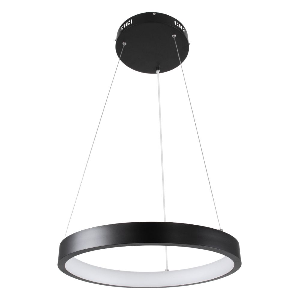 GLOBOSTAR® NEMESIS 61155 Μοντέρνο Κρεμαστό Φωτιστικό Οροφής LED 30W 3513lm 360° AC 220-240V IP20 Ρυθμιζόμενο Λευκό CCT με Χειριστήριο από 2700K έως 6000K Dimmable - Lumileds SMD Chip - Μαυρό Ματ - Μ40 x Π40 x Υ4cm - 3 Χρόνια Εγγύηση