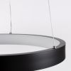 GLOBOSTAR® NEMESIS 61155 Μοντέρνο Κρεμαστό Φωτιστικό Οροφής LED 30W 3513lm 360° AC 220-240V IP20 Ρυθμιζόμενο Λευκό CCT με Χειριστήριο από 2700K έως 6000K Dimmable - Lumileds SMD Chip - Μαυρό Ματ - Μ40 x Π40 x Υ4cm - 3 Χρόνια Εγγύηση