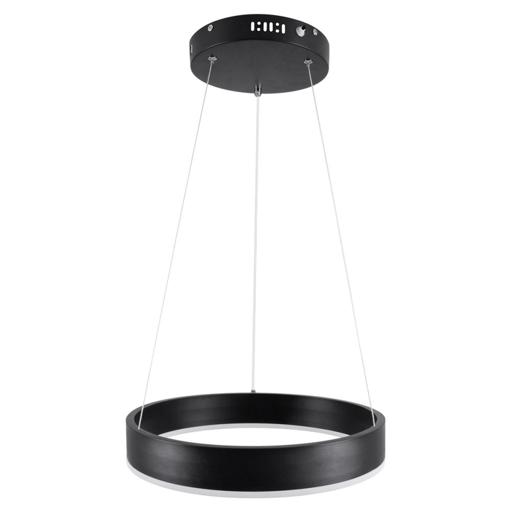 GLOBOSTAR® VENOM 61173 Μοντέρνο Κρεμαστό Φωτιστικό Οροφής LED 30W 3513lm 120° AC 220-240V IP20 Ρυθμιζόμενο Λευκό CCT με Χειριστήριο από 2700K έως 6000K Dimmable - Lumileds SMD Chip - Μαύρο Ματ - Μ40 x Π40 x Υ6.5cm - 3 Χρόνια Εγγύηση