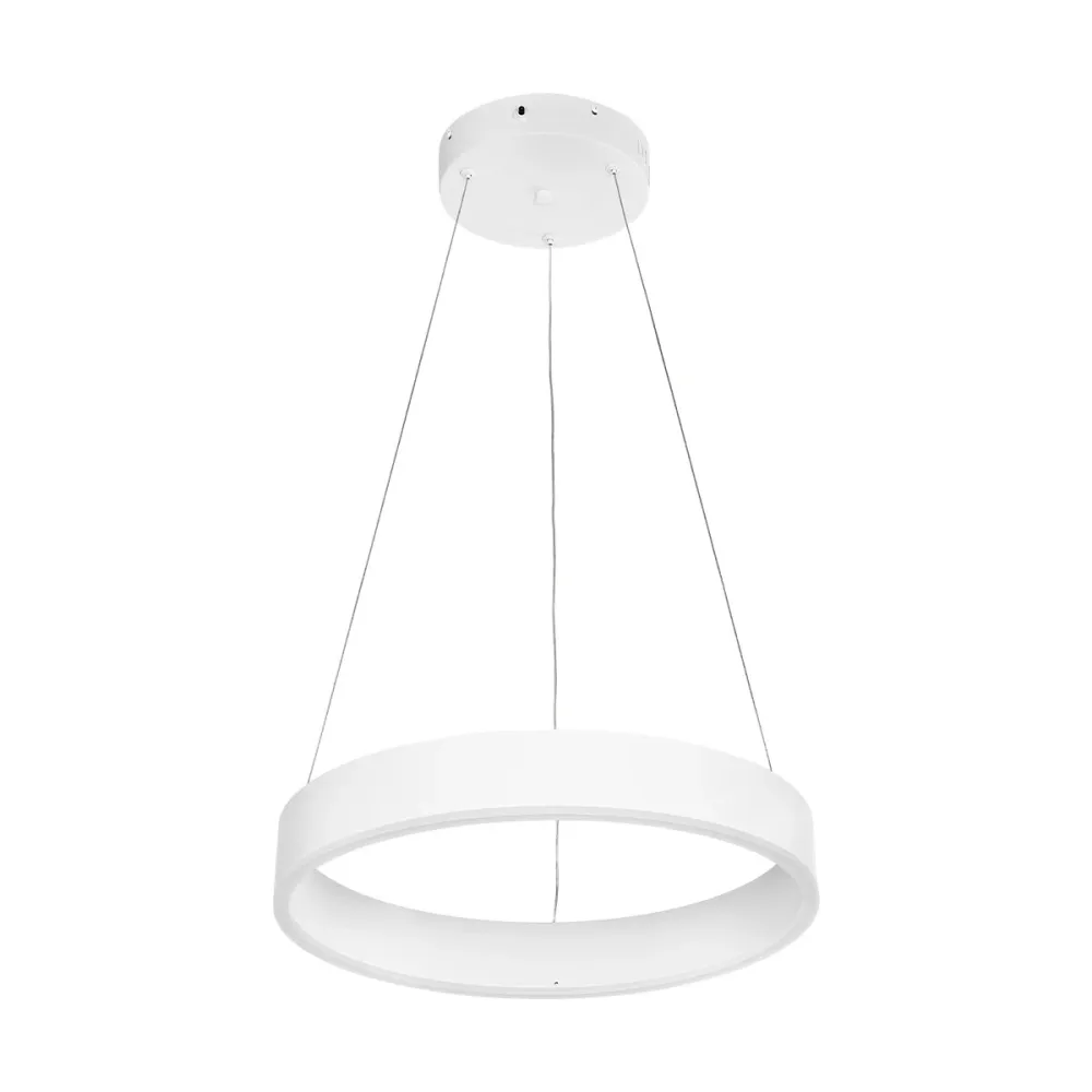 GLOBOSTAR® VENOM 61174 Μοντέρνο Κρεμαστό Φωτιστικό Οροφής LED 30W 3513lm 120° AC 220-240V IP20 Ρυθμιζόμενο Λευκό CCT με Χειριστήριο από 2700K έως 6000K Dimmable - Lumileds SMD Chip - Λευκό Ματ - Μ40 x Π40 x Υ6.5cm - 3 Χρόνια Εγγύηση
