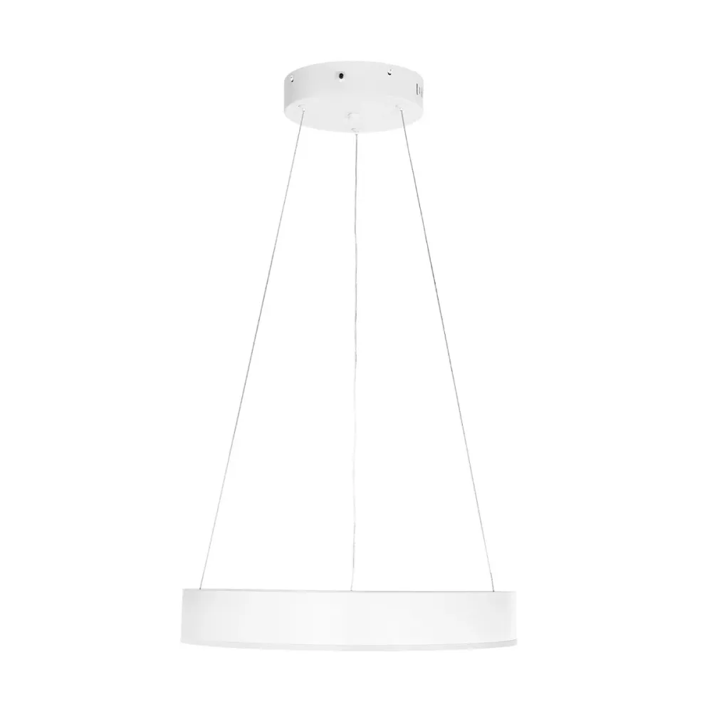 GLOBOSTAR® VENOM 61174 Μοντέρνο Κρεμαστό Φωτιστικό Οροφής LED 30W 3513lm 120° AC 220-240V IP20 Ρυθμιζόμενο Λευκό CCT με Χειριστήριο από 2700K έως 6000K Dimmable - Lumileds SMD Chip - Λευκό Ματ - Μ40 x Π40 x Υ6.5cm - 3 Χρόνια Εγγύηση