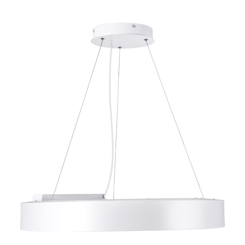 GLOBOSTAR® RA 61195 Μοντέρνο Κρεμαστό Φωτιστικό Οροφής LED 67W 7370lm 120° AC 220-240V IP20 Ρυθμιζόμενο Λευκό CCT με Χειριστήριο από 2700K έως 6000K Dimmable - Lumileds SMD Chip - Λευκό Ματ - Μ60 x Π60 x Υ8cm - 3 Χρόνια Εγγύηση