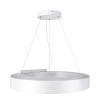 GLOBOSTAR® RA 61195 Μοντέρνο Κρεμαστό Φωτιστικό Οροφής LED 67W 7370lm 120° AC 220-240V IP20 Ρυθμιζόμενο Λευκό CCT με Χειριστήριο από 2700K έως 6000K Dimmable - Lumileds SMD Chip - Λευκό Ματ - Μ60 x Π60 x Υ8cm - 3 Χρόνια Εγγύηση