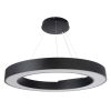 GLOBOSTAR® RA 61196 Μοντέρνο Κρεμαστό Φωτιστικό Οροφής LED 75W 8250lm 120° AC 220-240V IP20 Ρυθμιζόμενο Λευκό CCT με Χειριστήριο από 2700K έως 6000K Dimmable - Lumileds SMD Chip - Μαύρο Ματ - Μ80 x Π80 x Υ8cm - 3 Χρόνια Εγγύηση