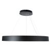 GLOBOSTAR® RA 61196 Μοντέρνο Κρεμαστό Φωτιστικό Οροφής LED 75W 8250lm 120° AC 220-240V IP20 Ρυθμιζόμενο Λευκό CCT με Χειριστήριο από 2700K έως 6000K Dimmable - Lumileds SMD Chip - Μαύρο Ματ - Μ80 x Π80 x Υ8cm - 3 Χρόνια Εγγύηση