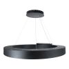 GLOBOSTAR® RA 61196 Μοντέρνο Κρεμαστό Φωτιστικό Οροφής LED 75W 8250lm 120° AC 220-240V IP20 Ρυθμιζόμενο Λευκό CCT με Χειριστήριο από 2700K έως 6000K Dimmable - Lumileds SMD Chip - Μαύρο Ματ - Μ80 x Π80 x Υ8cm - 3 Χρόνια Εγγύηση