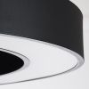 GLOBOSTAR® RA 61196 Μοντέρνο Κρεμαστό Φωτιστικό Οροφής LED 75W 8250lm 120° AC 220-240V IP20 Ρυθμιζόμενο Λευκό CCT με Χειριστήριο από 2700K έως 6000K Dimmable - Lumileds SMD Chip - Μαύρο Ματ - Μ80 x Π80 x Υ8cm - 3 Χρόνια Εγγύηση
