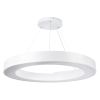 GLOBOSTAR® RA 61197 Μοντέρνο Κρεμαστό Φωτιστικό Οροφής LED 75W 8250lm 120° AC 220-240V IP20 Ρυθμιζόμενο Λευκό CCT με Χειριστήριο από 2700K έως 6000K Dimmable - Lumileds SMD Chip - Λευκό Ματ - Μ80 x Π80 x Υ8cm - 3 Χρόνια Εγγύηση