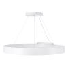 GLOBOSTAR® RA 61197 Μοντέρνο Κρεμαστό Φωτιστικό Οροφής LED 75W 8250lm 120° AC 220-240V IP20 Ρυθμιζόμενο Λευκό CCT με Χειριστήριο από 2700K έως 6000K Dimmable - Lumileds SMD Chip - Λευκό Ματ - Μ80 x Π80 x Υ8cm - 3 Χρόνια Εγγύηση