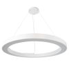 GLOBOSTAR® RA 61199 Μοντέρνο Κρεμαστό Φωτιστικό Οροφής LED 100W 11020lm 120° AC 220-240V IP20 Ρυθμιζόμενο Λευκό CCT με Χειριστήριο από 2700K έως 6000K Dimmable - Lumileds SMD Chip - Λευκό Ματ - Μ120 x Π120 x Υ8cm - 3 Χρόνια Εγγύηση