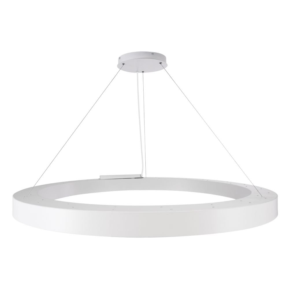 GLOBOSTAR® RA 61199 Μοντέρνο Κρεμαστό Φωτιστικό Οροφής LED 100W 11020lm 120° AC 220-240V IP20 Ρυθμιζόμενο Λευκό CCT με Χειριστήριο από 2700K έως 6000K Dimmable - Lumileds SMD Chip - Λευκό Ματ - Μ120 x Π120 x Υ8cm - 3 Χρόνια Εγγύηση