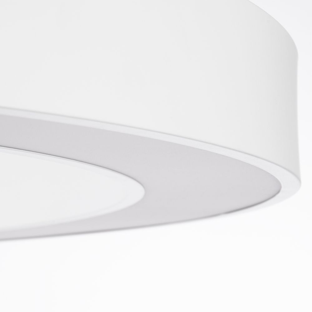 GLOBOSTAR® RA 61199 Μοντέρνο Κρεμαστό Φωτιστικό Οροφής LED 100W 11020lm 120° AC 220-240V IP20 Ρυθμιζόμενο Λευκό CCT με Χειριστήριο από 2700K έως 6000K Dimmable - Lumileds SMD Chip - Λευκό Ματ - Μ120 x Π120 x Υ8cm - 3 Χρόνια Εγγύηση
