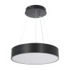 GLOBOSTAR® BURTON 61200 Μοντέρνο Κρεμαστό Φωτιστικό Οροφής LED 67W 7370lm 120° AC 220-240V IP20 Ρυθμιζόμενο Λευκό CCT με Χειριστήριο από 2700K έως 6000K Dimmable - Lumileds SMD Chip - Μαύρο Ματ - Μ40 x Π40 x Υ8cm - 3 Χρόνια Εγγύηση