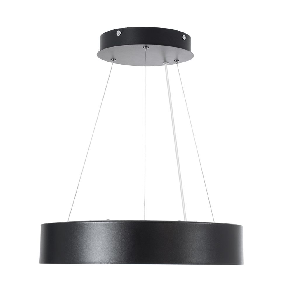 GLOBOSTAR® BURTON 61200 Μοντέρνο Κρεμαστό Φωτιστικό Οροφής LED 67W 7370lm 120° AC 220-240V IP20 Ρυθμιζόμενο Λευκό CCT με Χειριστήριο από 2700K έως 6000K Dimmable - Lumileds SMD Chip - Μαύρο Ματ - Μ40 x Π40 x Υ8cm - 3 Χρόνια Εγγύηση