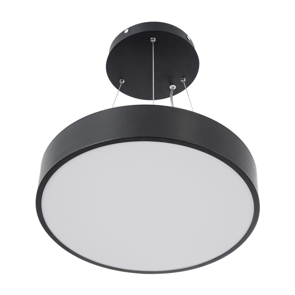 GLOBOSTAR® BURTON 61200 Μοντέρνο Κρεμαστό Φωτιστικό Οροφής LED 67W 7370lm 120° AC 220-240V IP20 Ρυθμιζόμενο Λευκό CCT με Χειριστήριο από 2700K έως 6000K Dimmable - Lumileds SMD Chip - Μαύρο Ματ - Μ40 x Π40 x Υ8cm - 3 Χρόνια Εγγύηση