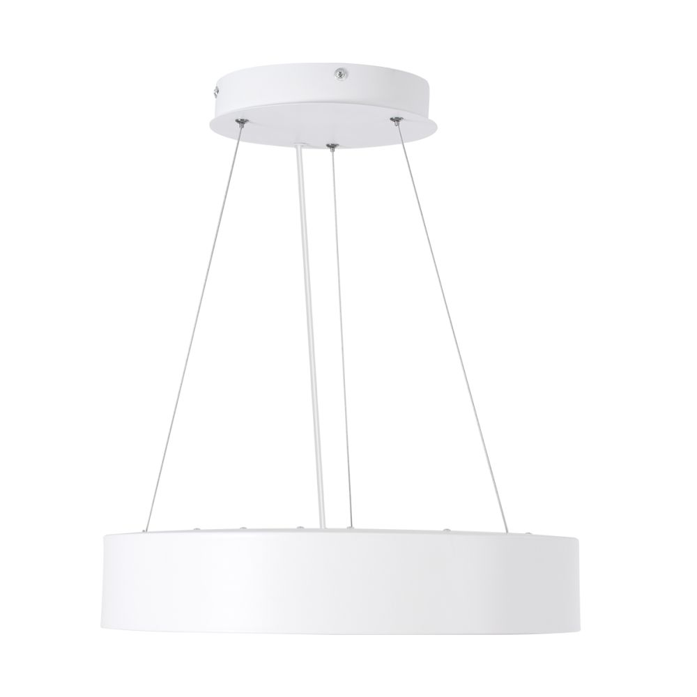 GLOBOSTAR® BURTON 61201 Μοντέρνο Κρεμαστό Φωτιστικό Οροφής LED 67W 7370lm 120° AC 220-240V IP20 Ρυθμιζόμενο Λευκό CCT με Χειριστήριο από 2700K έως 6000K Dimmable - Lumileds SMD Chip - Λευκό Ματ - Μ40 x Π40 x Υ8cm - 3 Χρόνια Εγγύηση
