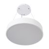 GLOBOSTAR® BURTON 61201 Μοντέρνο Κρεμαστό Φωτιστικό Οροφής LED 67W 7370lm 120° AC 220-240V IP20 Ρυθμιζόμενο Λευκό CCT με Χειριστήριο από 2700K έως 6000K Dimmable - Lumileds SMD Chip - Λευκό Ματ - Μ40 x Π40 x Υ8cm - 3 Χρόνια Εγγύηση