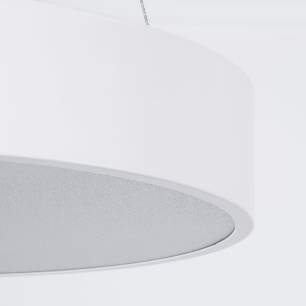GLOBOSTAR® BURTON 61201 Μοντέρνο Κρεμαστό Φωτιστικό Οροφής LED 67W 7370lm 120° AC 220-240V IP20 Ρυθμιζόμενο Λευκό CCT με Χειριστήριο από 2700K έως 6000K Dimmable - Lumileds SMD Chip - Λευκό Ματ - Μ40 x Π40 x Υ8cm - 3 Χρόνια Εγγύηση
