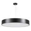 GLOBOSTAR® BURTON 61202 Μοντέρνο Κρεμαστό Φωτιστικό Οροφής LED 75W 8625lm 120° AC 220-240V IP20 Ρυθμιζόμενο Λευκό CCT με Χειριστήριο από 2700K έως 6000K Dimmable - Lumileds SMD Chip - Μαύρο Ματ - Μ60 x Π60 x Υ8cm - 3 Χρόνια Εγγύηση