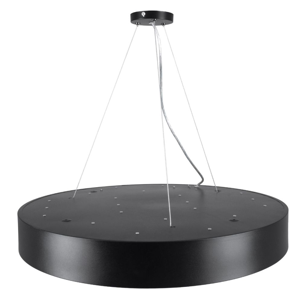 GLOBOSTAR® BURTON 61202 Μοντέρνο Κρεμαστό Φωτιστικό Οροφής LED 75W 8625lm 120° AC 220-240V IP20 Ρυθμιζόμενο Λευκό CCT με Χειριστήριο από 2700K έως 6000K Dimmable - Lumileds SMD Chip - Μαύρο Ματ - Μ60 x Π60 x Υ8cm - 3 Χρόνια Εγγύηση