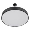 GLOBOSTAR® BURTON 61202 Μοντέρνο Κρεμαστό Φωτιστικό Οροφής LED 75W 8625lm 120° AC 220-240V IP20 Ρυθμιζόμενο Λευκό CCT με Χειριστήριο από 2700K έως 6000K Dimmable - Lumileds SMD Chip - Μαύρο Ματ - Μ60 x Π60 x Υ8cm - 3 Χρόνια Εγγύηση