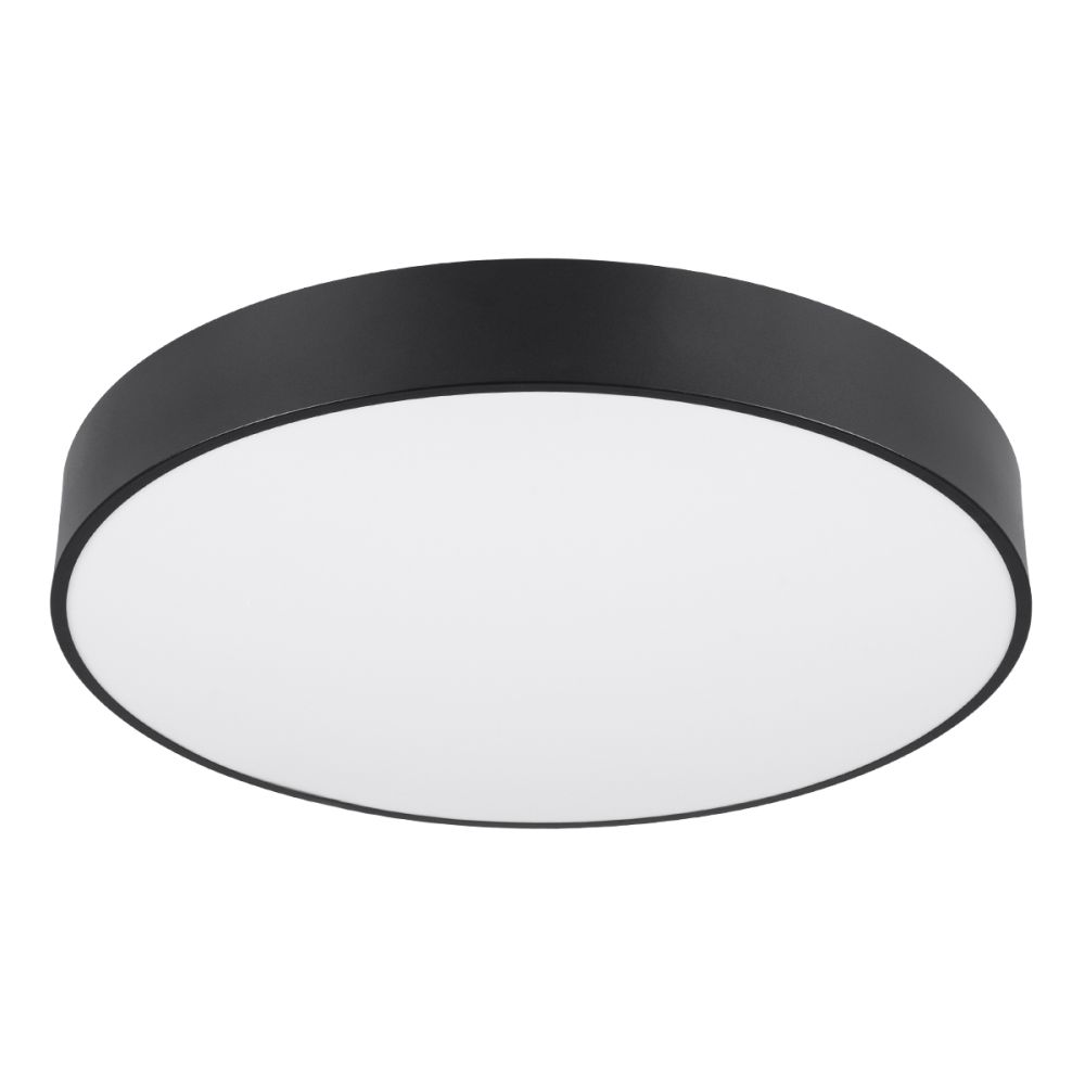 GLOBOSTAR® BURTON 61202-S Μοντέρνο Φωτιστικό Οροφής LED 75W 8625lm 120° AC 220-240V IP20 Ρυθμιζόμενο Λευκό CCT με Χειριστήριο από 2700K έως 6000K Dimmable - Lumileds SMD Chip - Μαύρο Ματ - Μ60 x Π60 x Υ8cm - 3 Χρόνια Εγγύηση