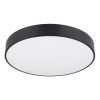 GLOBOSTAR® BURTON 61202-S Μοντέρνο Φωτιστικό Οροφής LED 75W 8625lm 120° AC 220-240V IP20 Ρυθμιζόμενο Λευκό CCT με Χειριστήριο από 2700K έως 6000K Dimmable - Lumileds SMD Chip - Μαύρο Ματ - Μ60 x Π60 x Υ8cm - 3 Χρόνια Εγγύηση