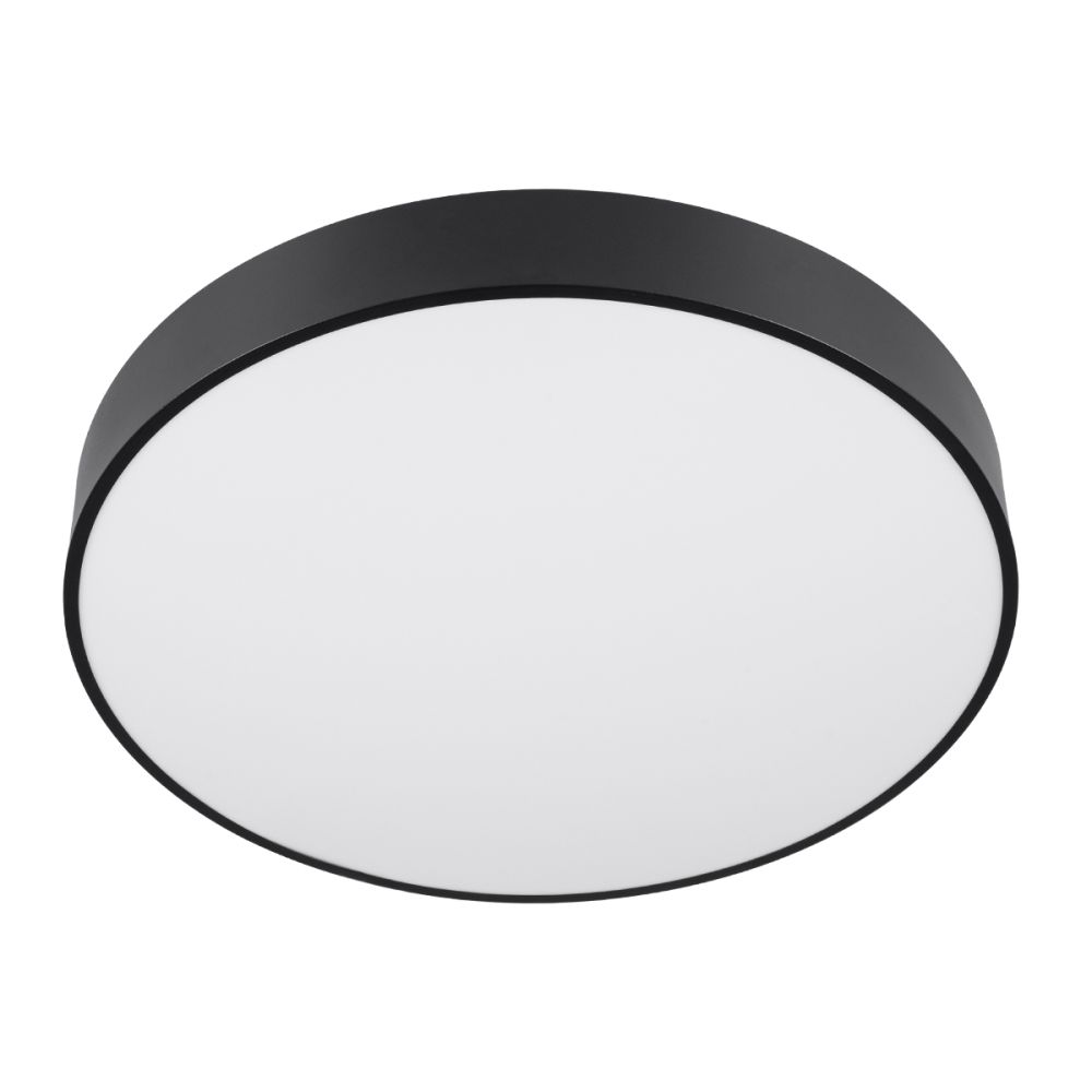 GLOBOSTAR® BURTON 61202-S Μοντέρνο Φωτιστικό Οροφής LED 75W 8625lm 120° AC 220-240V IP20 Ρυθμιζόμενο Λευκό CCT με Χειριστήριο από 2700K έως 6000K Dimmable - Lumileds SMD Chip - Μαύρο Ματ - Μ60 x Π60 x Υ8cm - 3 Χρόνια Εγγύηση