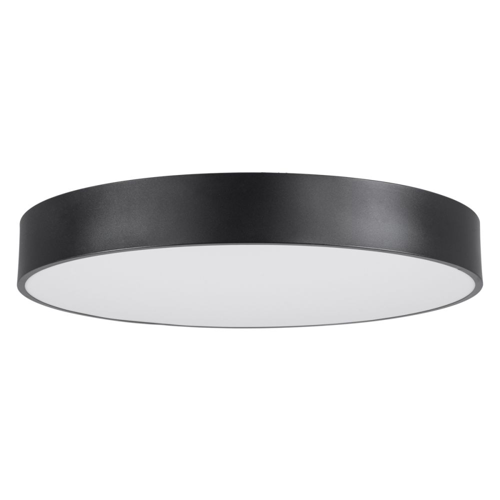 GLOBOSTAR® BURTON 61202-S Μοντέρνο Φωτιστικό Οροφής LED 75W 8625lm 120° AC 220-240V IP20 Ρυθμιζόμενο Λευκό CCT με Χειριστήριο από 2700K έως 6000K Dimmable - Lumileds SMD Chip - Μαύρο Ματ - Μ60 x Π60 x Υ8cm - 3 Χρόνια Εγγύηση