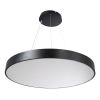 GLOBOSTAR® BURTON 61204 Μοντέρνο Κρεμαστό Φωτιστικό Οροφής LED 100W 10000lm 120° AC 220-240V IP20 Ρυθμιζόμενο Λευκό CCT με Χειριστήριο από 2700K έως 6000K Dimmable - Lumileds SMD Chip - Μαύρο Ματ - Μ80 x Π80 x Υ8cm - 3 Χρόνια Εγγύηση