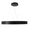 GLOBOSTAR® BURTON 61204 Μοντέρνο Κρεμαστό Φωτιστικό Οροφής LED 100W 10000lm 120° AC 220-240V IP20 Ρυθμιζόμενο Λευκό CCT με Χειριστήριο από 2700K έως 6000K Dimmable - Lumileds SMD Chip - Μαύρο Ματ - Μ80 x Π80 x Υ8cm - 3 Χρόνια Εγγύηση