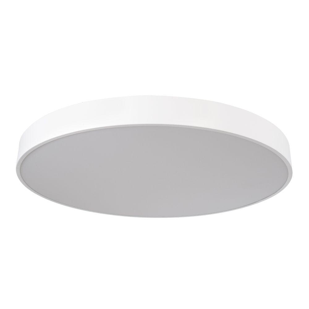 GLOBOSTAR® BURTON 61205-S Μοντέρνο Φωτιστικό Οροφής LED 100W 10000lm 120° AC 220-240V IP20 Ρυθμιζόμενο Λευκό CCT με Χειριστήριο από 2700K έως 6000K Dimmable - Lumileds SMD Chip - Λευκό Ματ - Μ80 x Π80 x Υ8cm - 3 Χρόνια Εγγύηση