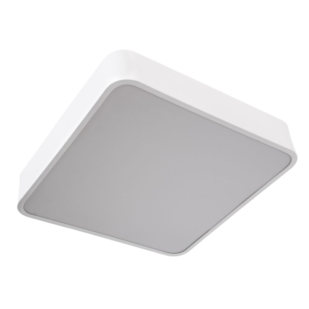 GLOBOSTAR® KAMALA 61207-S Μοντέρνο Φωτιστικό Οροφής LED 67W 7370lm 120° AC 220-240V IP20 Ρυθμιζόμενο Λευκό CCT με Χειριστήριο από 2700K έως 6000K Dimmable - Lumileds SMD Chip - Λευκό Ματ - Μ40 x Π40 x Υ8cm - 3 Χρόνια Εγγύηση