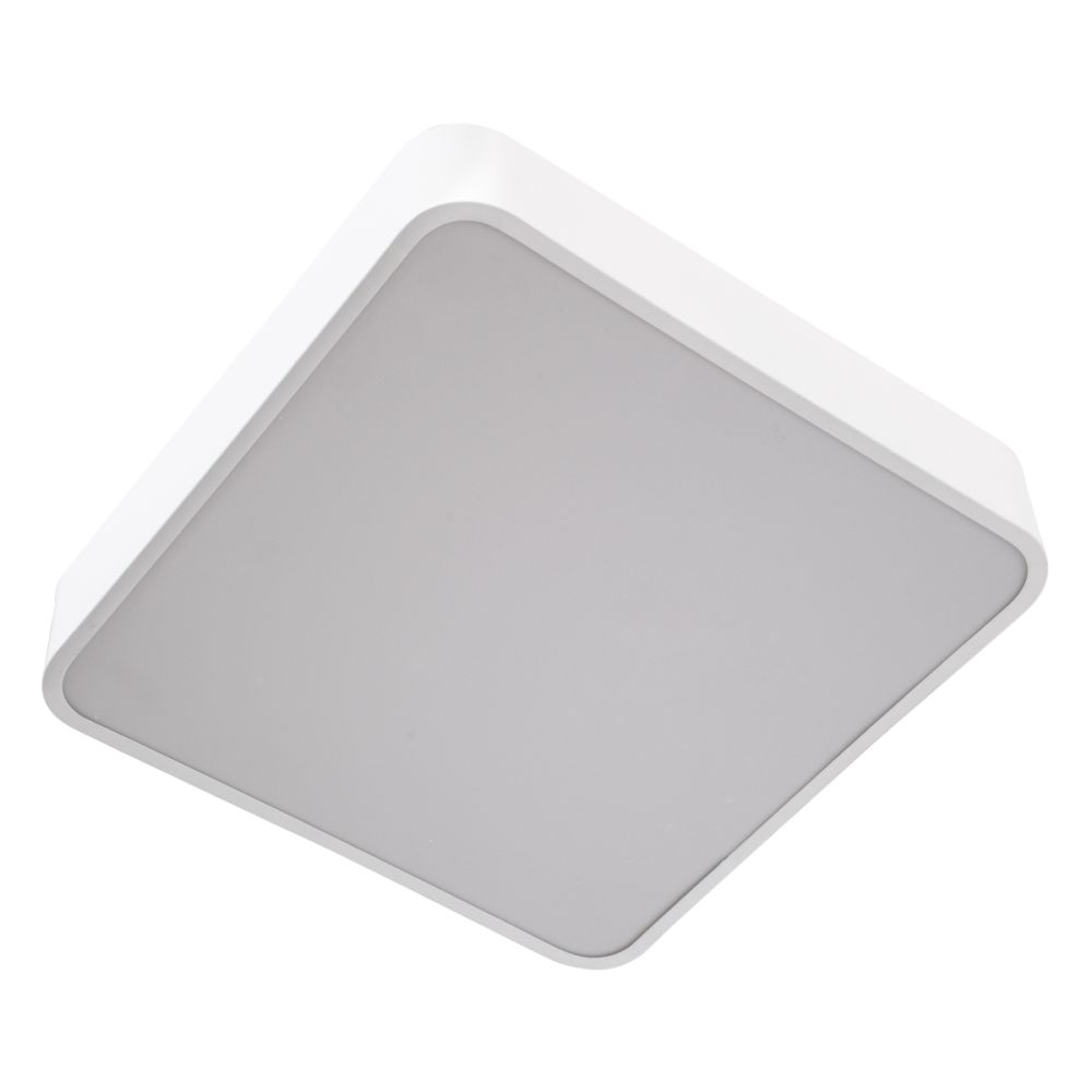GLOBOSTAR® KAMALA 61207-S Μοντέρνο Φωτιστικό Οροφής LED 67W 7370lm 120° AC 220-240V IP20 Ρυθμιζόμενο Λευκό CCT με Χειριστήριο από 2700K έως 6000K Dimmable - Lumileds SMD Chip - Λευκό Ματ - Μ40 x Π40 x Υ8cm - 3 Χρόνια Εγγύηση
