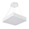 GLOBOSTAR® KAMALA 61207 Μοντέρνο Κρεμαστό Φωτιστικό Οροφής LED 67W 7370lm 120° AC 220-240V IP20 Ρυθμιζόμενο Λευκό CCT με Χειριστήριο από 2700K έως 6000K Dimmable - Lumileds SMD Chip - Λευκό Ματ - Μ40 x Π40 x Υ8cm - 3 Χρόνια Εγγύηση