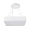 GLOBOSTAR® KAMALA 61207 Μοντέρνο Κρεμαστό Φωτιστικό Οροφής LED 67W 7370lm 120° AC 220-240V IP20 Ρυθμιζόμενο Λευκό CCT με Χειριστήριο από 2700K έως 6000K Dimmable - Lumileds SMD Chip - Λευκό Ματ - Μ40 x Π40 x Υ8cm - 3 Χρόνια Εγγύηση