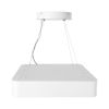 GLOBOSTAR® KAMALA 61207 Μοντέρνο Κρεμαστό Φωτιστικό Οροφής LED 67W 7370lm 120° AC 220-240V IP20 Ρυθμιζόμενο Λευκό CCT με Χειριστήριο από 2700K έως 6000K Dimmable - Lumileds SMD Chip - Λευκό Ματ - Μ40 x Π40 x Υ8cm - 3 Χρόνια Εγγύηση