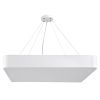 GLOBOSTAR® KAMALA 61209 Μοντέρνο Κρεμαστό Φωτιστικό Οροφής LED 75W 8625lm 120° AC 220-240V IP20 Ρυθμιζόμενο Λευκό CCT με Χειριστήριο από 2700K έως 6000K Dimmable - Lumileds SMD Chip - Λευκό Ματ - Μ60 x Π60 x Υ8cm - 3 Χρόνια Εγγύηση