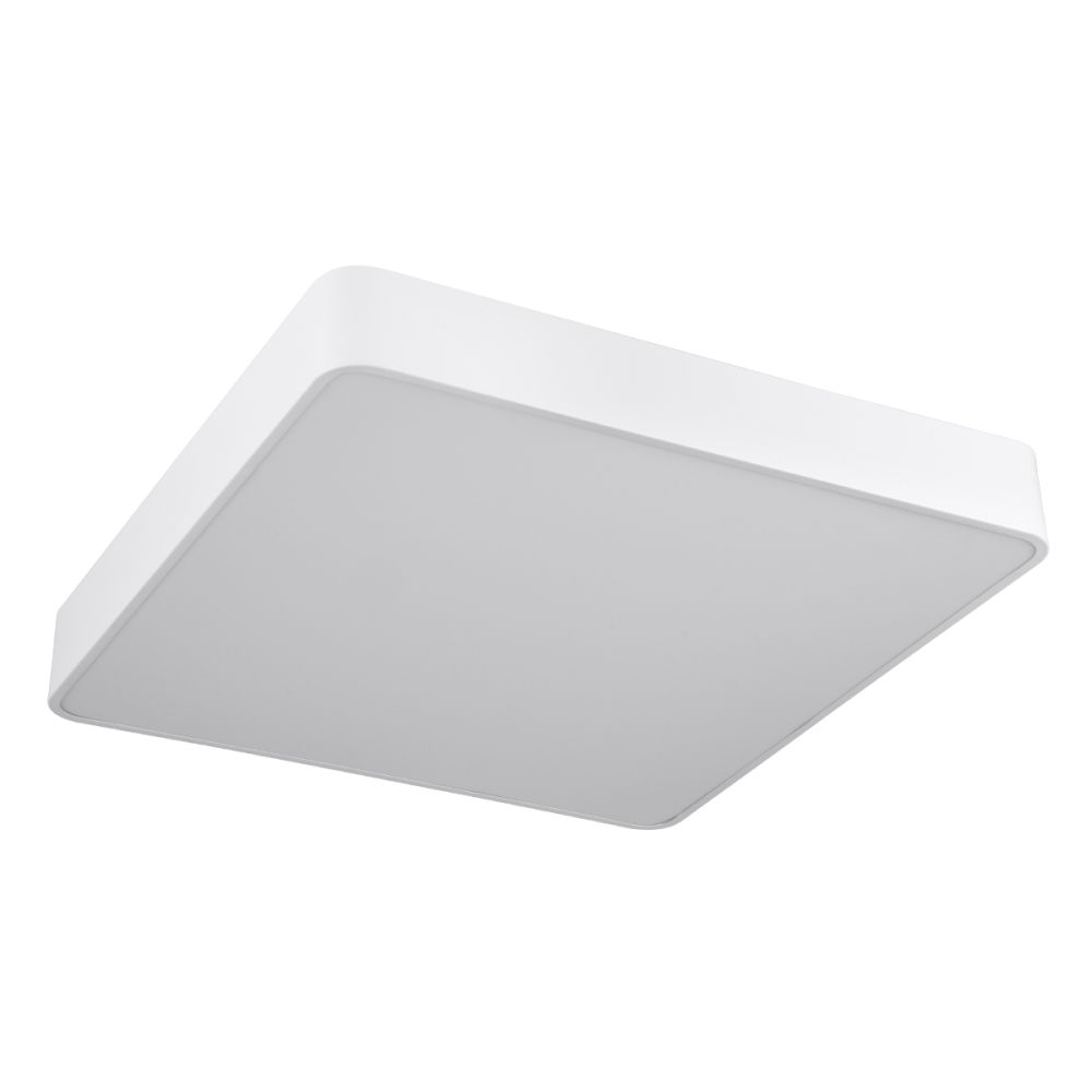 GLOBOSTAR® KAMALA 61209-S Μοντέρνο Φωτιστικό Οροφής LED 75W 8625lm 120° AC 220-240V IP20 Ρυθμιζόμενο Λευκό CCT με Χειριστήριο από 2700K έως 6000K Dimmable - Lumileds SMD Chip - Λευκό Ματ - Μ60 x Π60 x Υ8cm - 3 Χρόνια Εγγύηση